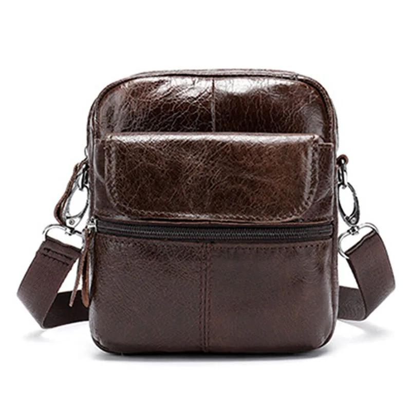 BOLEKE Casual Men Briefcase Cowhide Leather Business Bag Male Vintage Men's Messenger Small Shoulder Bags Crossbody For |