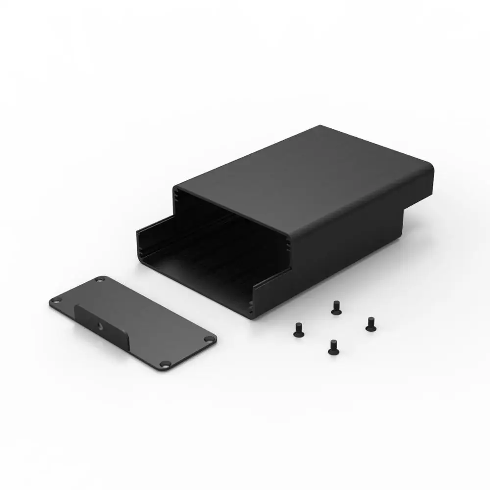 

88*38-120mm(width x high x length) Guangzhou high standard extruded anodized aluminum split enclosure brush black