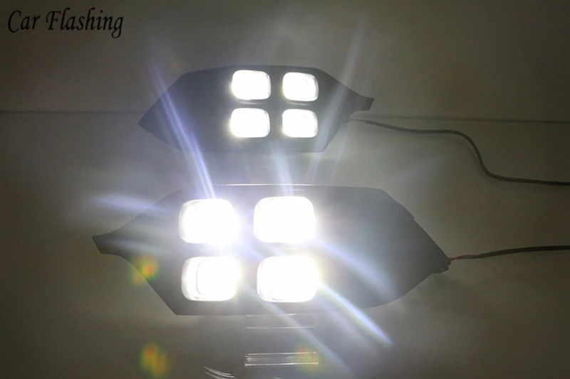1 пара Автомобильные светодиодные фары для Mitsubishi Pajero Sport 2016 2017 2018 2019 дневные