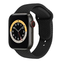 Ремешок силиконовый для Apple watch, плетеный браслет для iWatch series 7 3 4 5 SE 6, 44 мм 40 мм 45 мм 41 мм 38 мм 42 мм