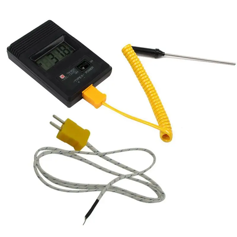 

TM-902C(-50 Celsius to 750 Celsius) Temperature Meter TM902C Digital K Type Thermometer Sensor + Thermocouple Probe detector Nee