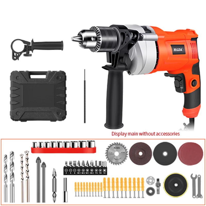 

HILDA Impact electric drill Electric Rotary Hammer with BMC and 5pcs Accessories Impact Drill Power Drill Electric Drill