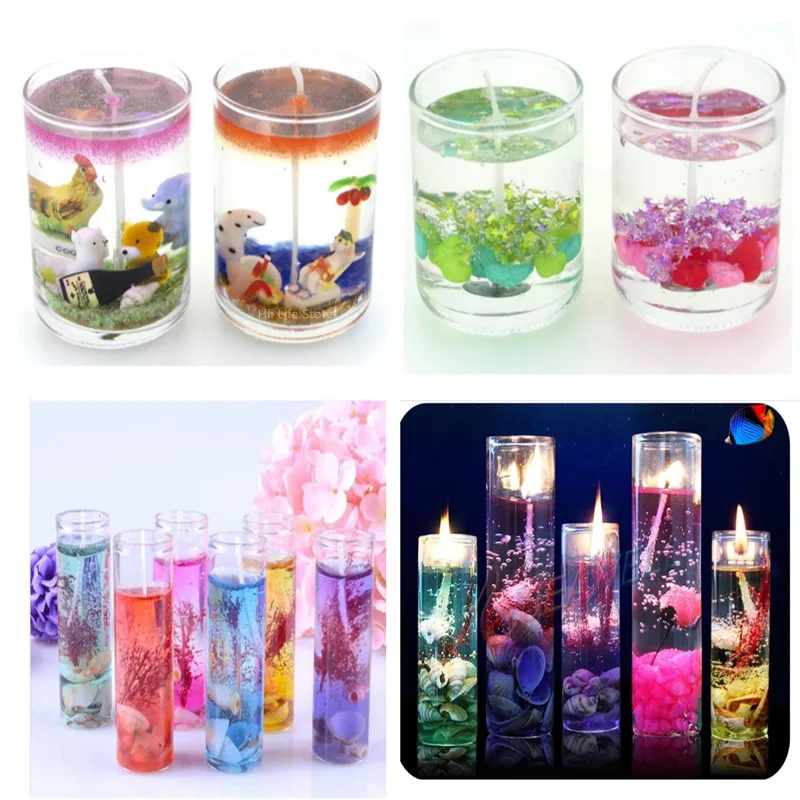 500/1000g Jelly Wax Candles Handmade DIY Material Transparent Gel Candle Birthday Party Wedding Candle Making Supplies images - 6