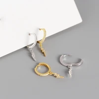 fashion s925 silver color earrings lightning earring charm micro inlaid zircon jewellery girlfriend gifts women jewelry