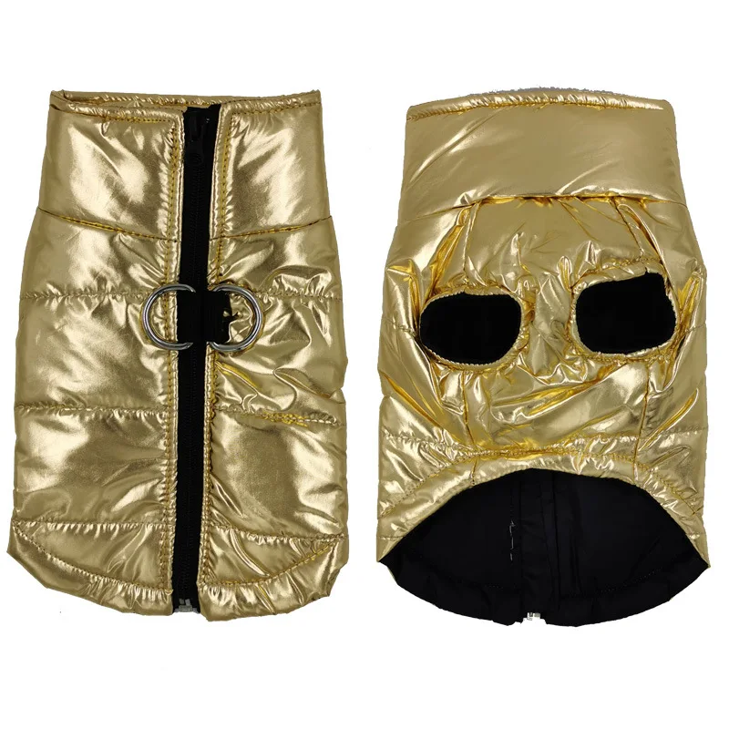 

Bronzing Puppy Pet Jacket Warm Dog Coat Vest Christmas Clothes For Small Dogs Waterproof Dog Clothing For Chihuahua Terrier 2XL