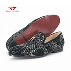 Мужская обувь; Новые мужские лоферы с золотыми кисточками и изысканными кристаллами; Мужская Свадебная и праздничная обувь; Мужская обувь на плоской подошве