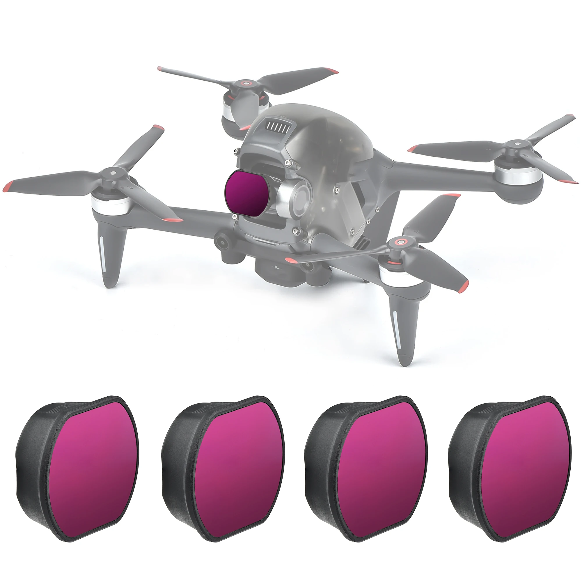 

Набор фильтров ND для дрона DJI FPV, комплект из 4 фильтров для объектива DJI FPV Combo Drone Camera, ND8,ND16,ND32,ND64