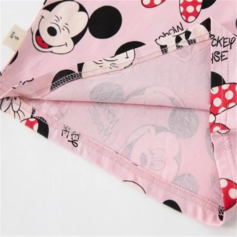 Комплект летней Одежда для девочек малышей хлопковая одежда с рисунком Микки