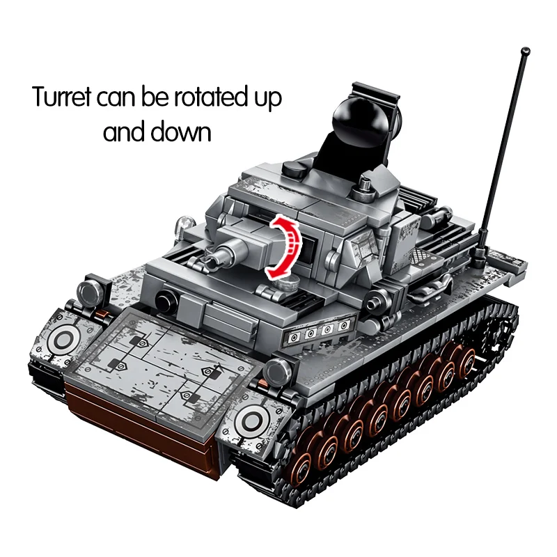 

City Military Series Building Blocks Weapons Steel Empire-German Technic Tank Soldier Figures Bricks Toys For children gift