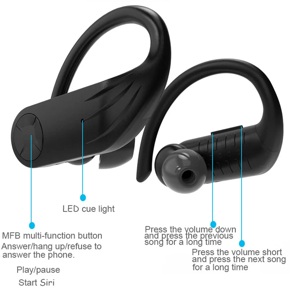 Bluetooth-наушники docooler TWS 5 0 со светодиодным дисплеем Беспроводные стереонаушники