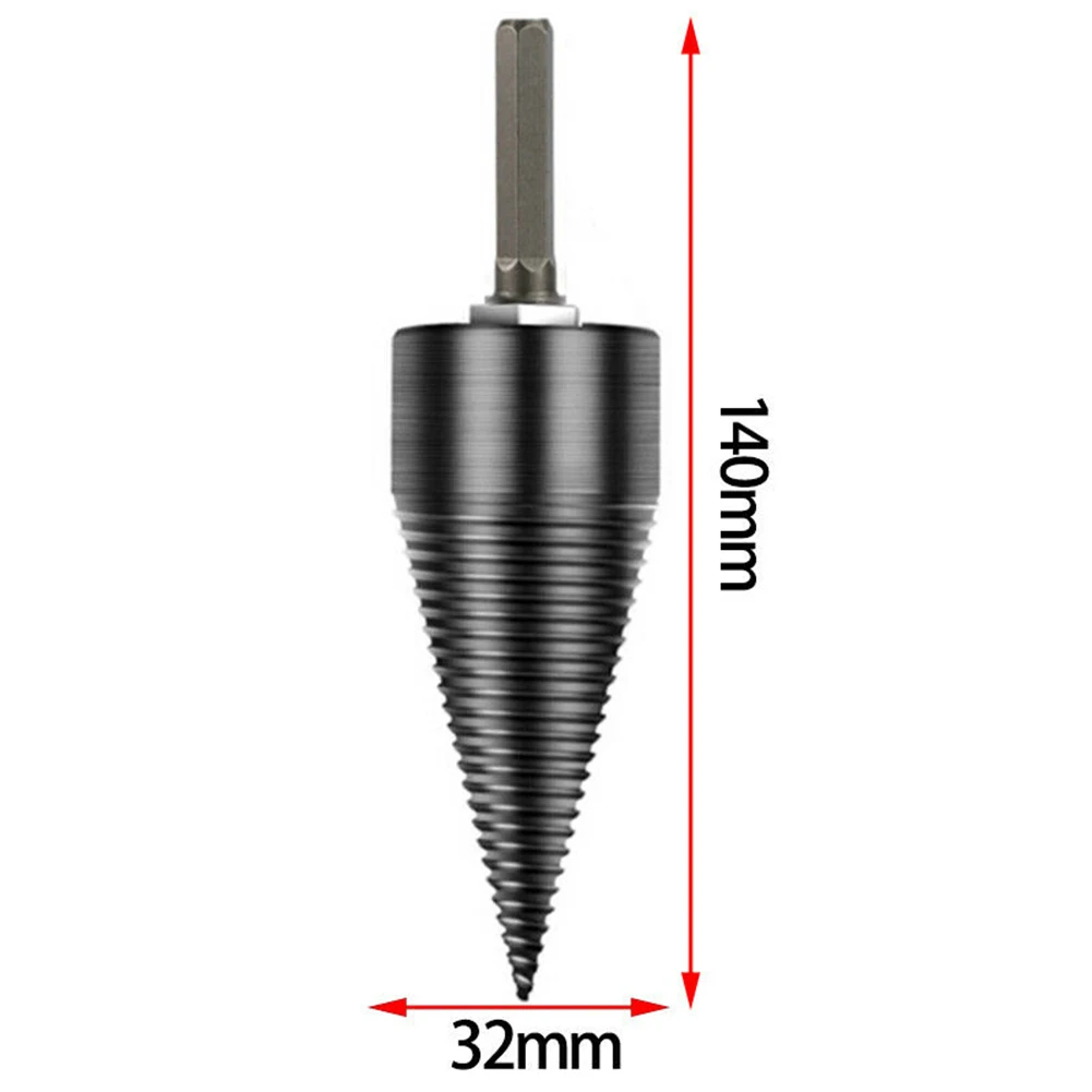 

For Electric Hammer Drill Bit 4pcs 4x HSS Wood Splitting Screw Splitting Cone