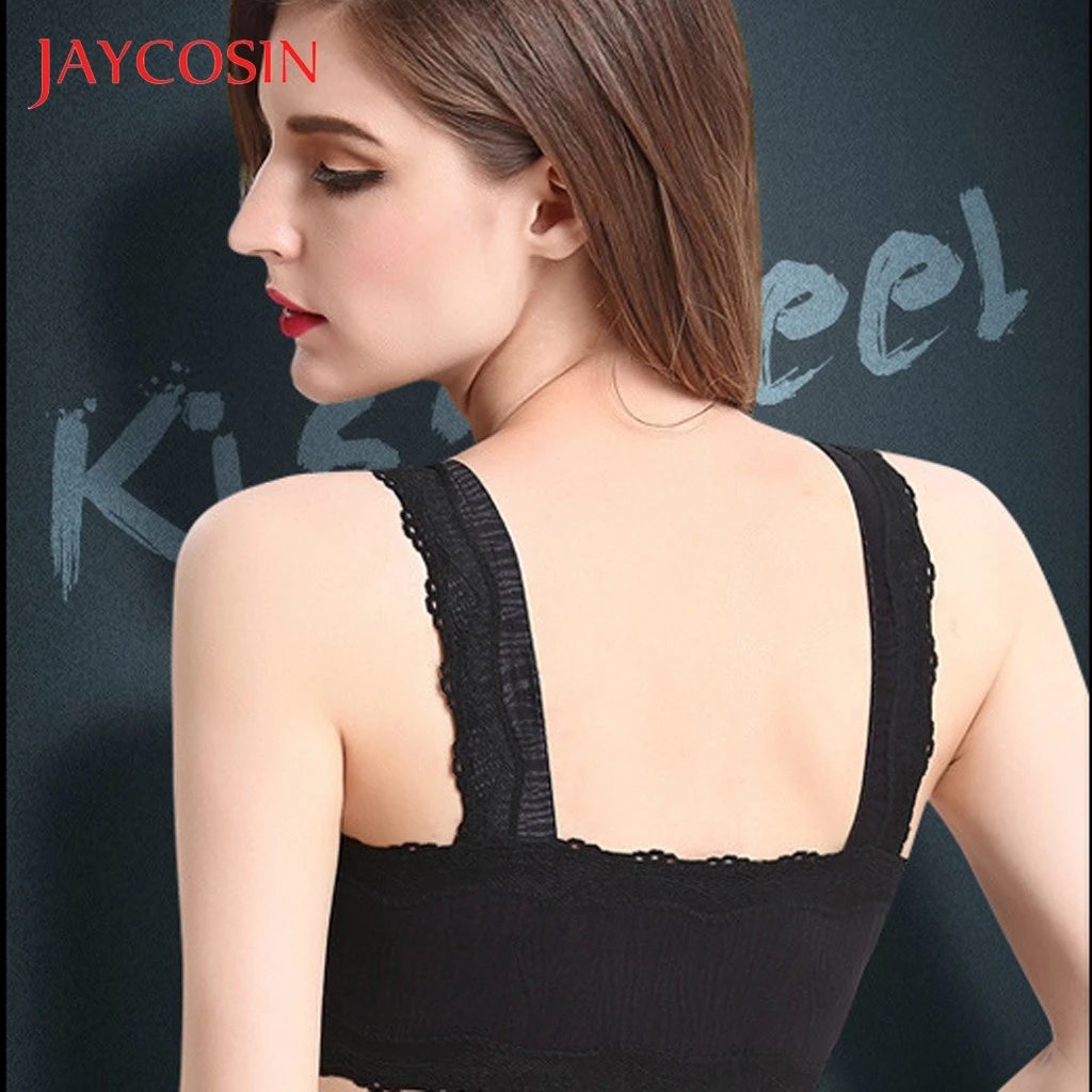 JAYCOSIN сексуальный кружевной беспроводной бюстгальтер с застежкой спереди для