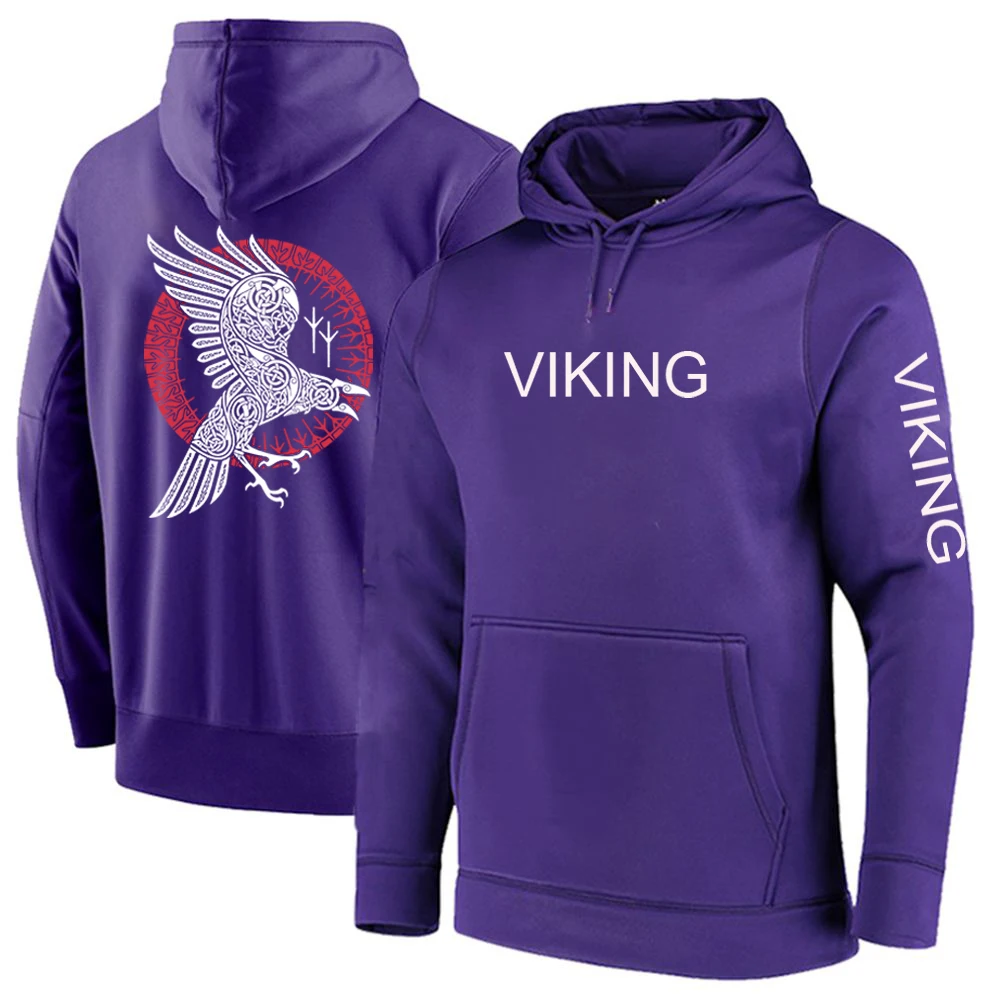 

2021 Spring Autumn Viking legend Ragnar's Raven Comfortable Customize Pullover Fleece Cotton Casual Coats Hoodies Sweatshirts