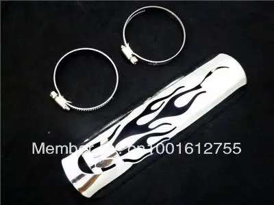 2 &quotдо 3/4 ''Heel гвардии хромированный выхлопной глушитель трубы тепловой защиты