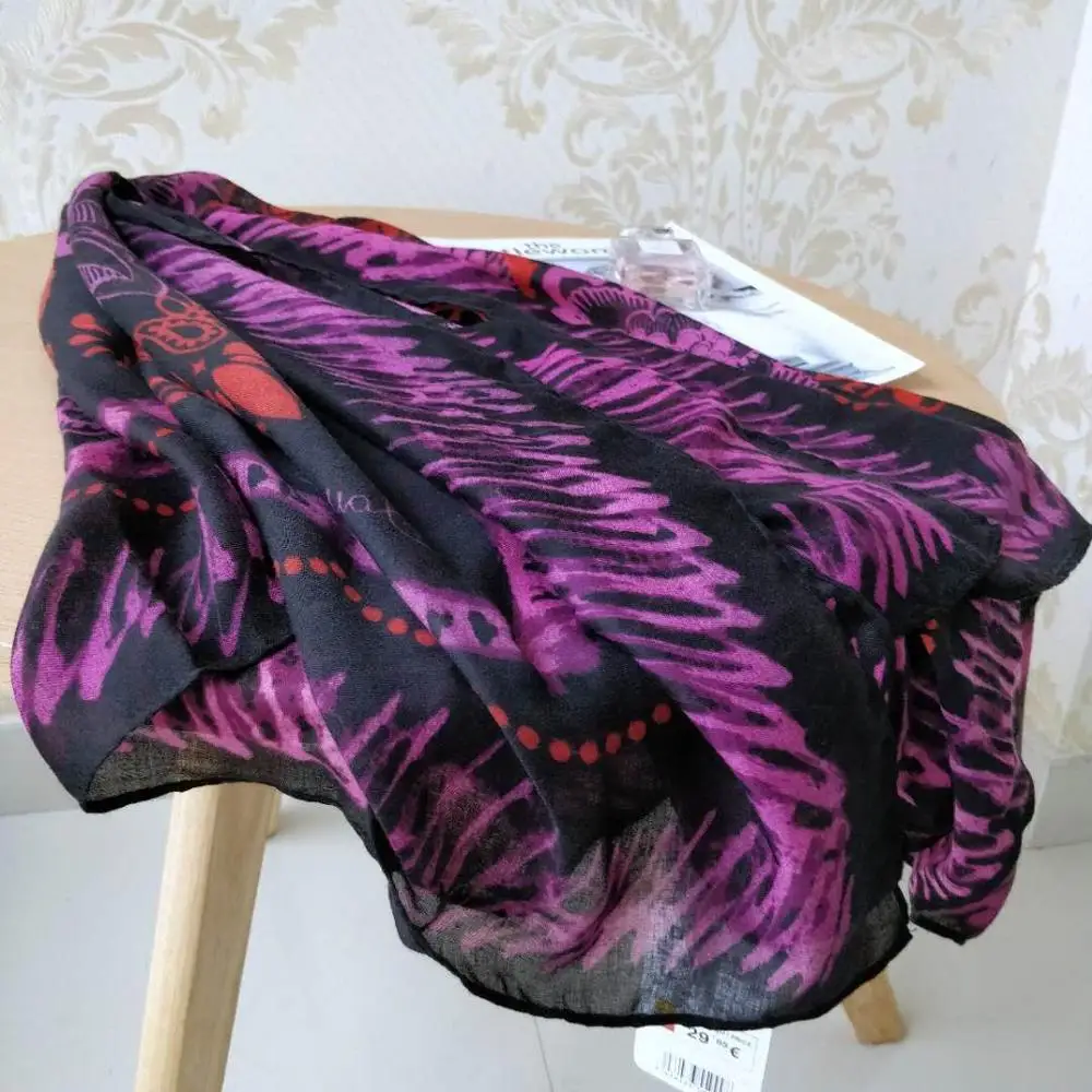 Женский шарф с цветочным принтом desiguers роскошный брендовый лето 2019|Женские шарфы| |