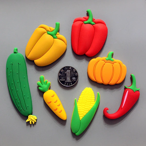 Мягкие пластиковые фрукты холодильник для овощей магнит стикер креативный