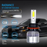 car headlight highlow turbo bulb 6000k silver fr2 exterior parts accessories lamp hoods 1x 9007 c6 1500w 225000lm led