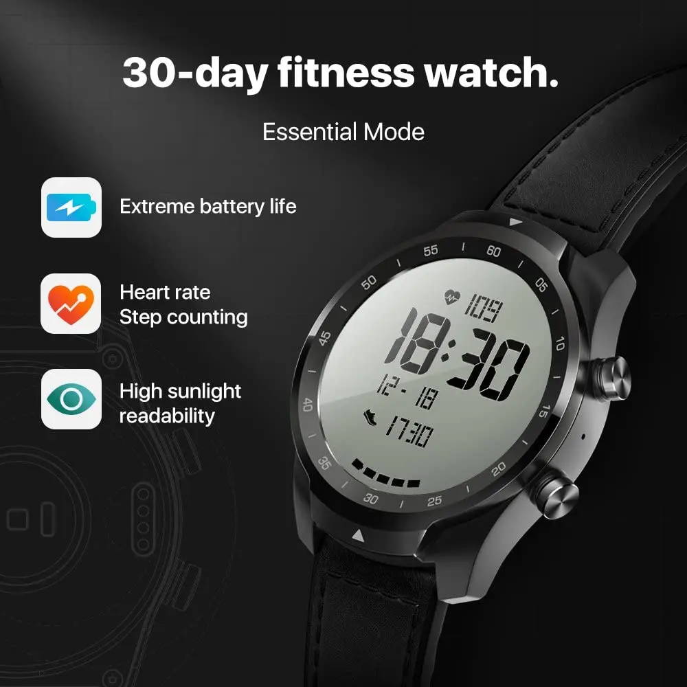 Смарт-часы TicWatch Pro 512M (восстановленные) с поддержкой iOS и Android | Электроника