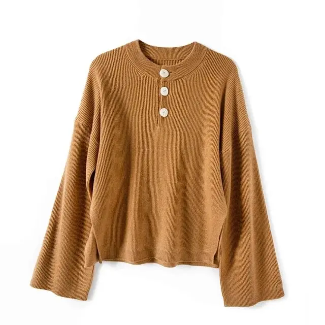 

Women Sweaters 2021 Autumn and Winter New Loose and Comfortable Split Wool Cashmere Sweater