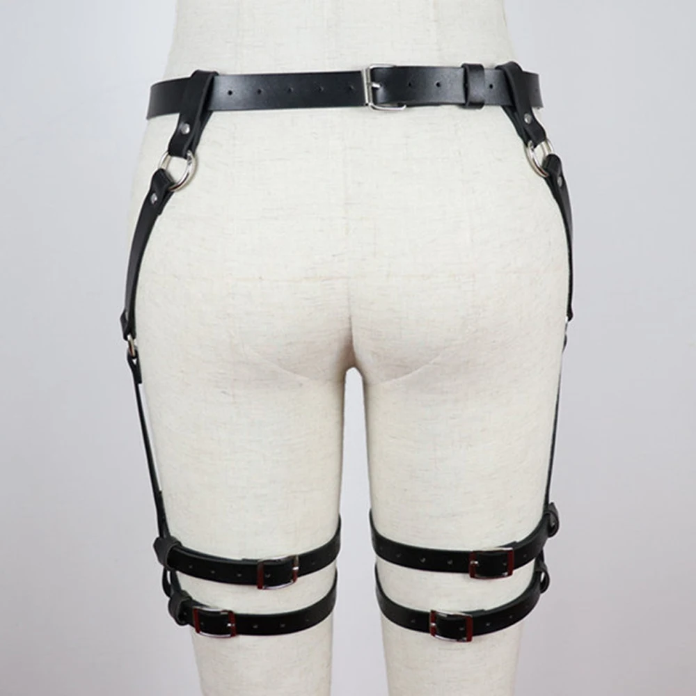 

2021 Harness Garter Stockings Belt Sexy Women Waist Leg Straps Body Goth Bondage Female Lingerie Exotic Suspenders Punk Goth