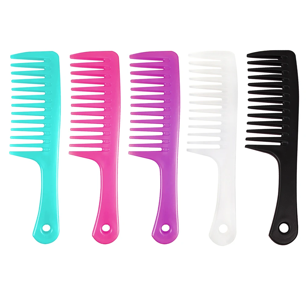 

Large Wide Tooth Comb Anti-static Hole Handle Grip Hairbrush Beauty Tools