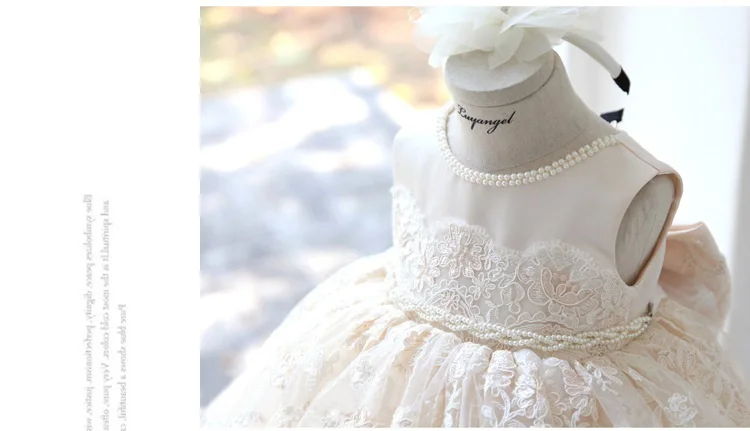 Платье для девочек крестильное платье младенцев кружевное элегантное с