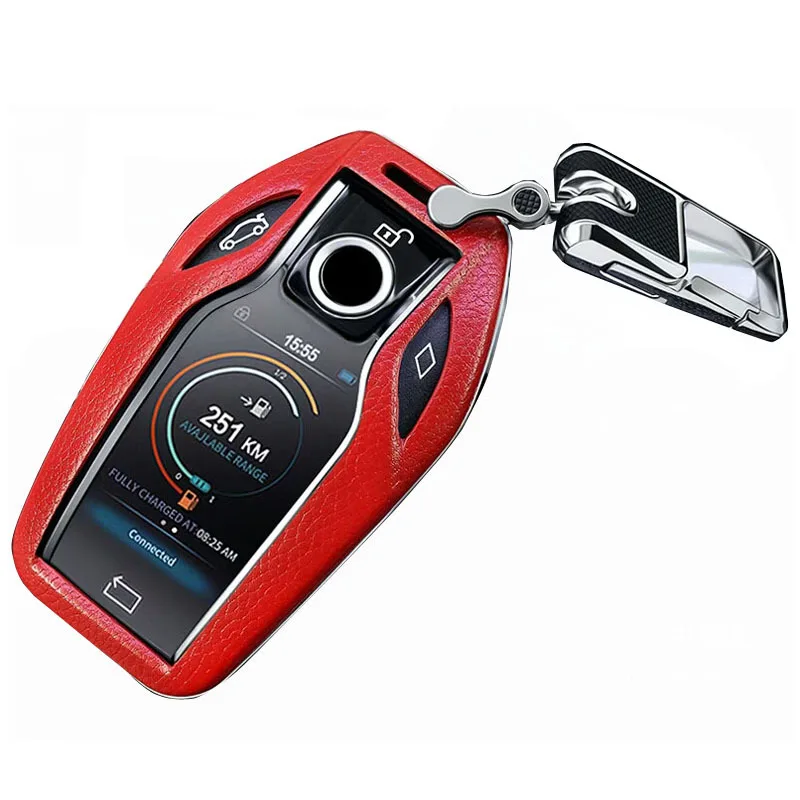 Верхний слой кожа + ABS чехол для дистанционного ключа от машины автомобильный BMW 7