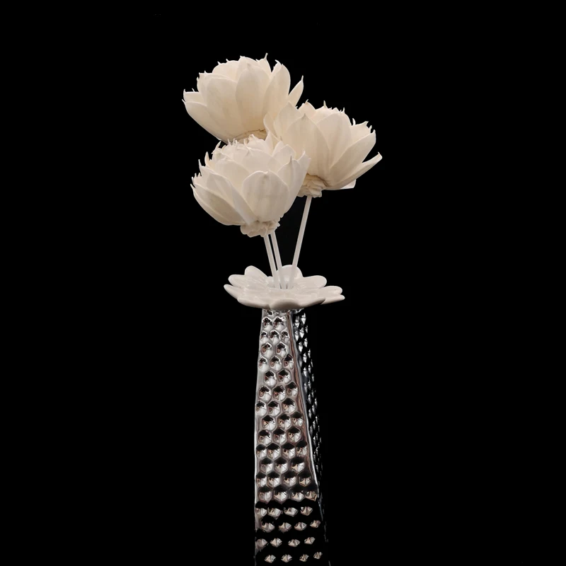 36 шт. 3,2 "Sola деревянный цветок с 6,5"черными волокнами из ротанга палочки Ароматический диффузор без огня заправка цветов индийский пони от AliExpress RU&CIS NEW