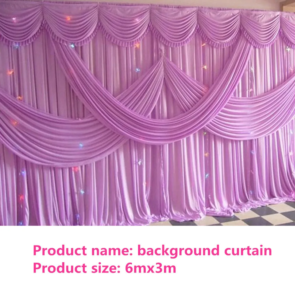 

Романтическое фиолетовое свадебное украшение для сцены 10 футов х 20 футов свадебный фон с красивой свадебной драпировкой и занавеской