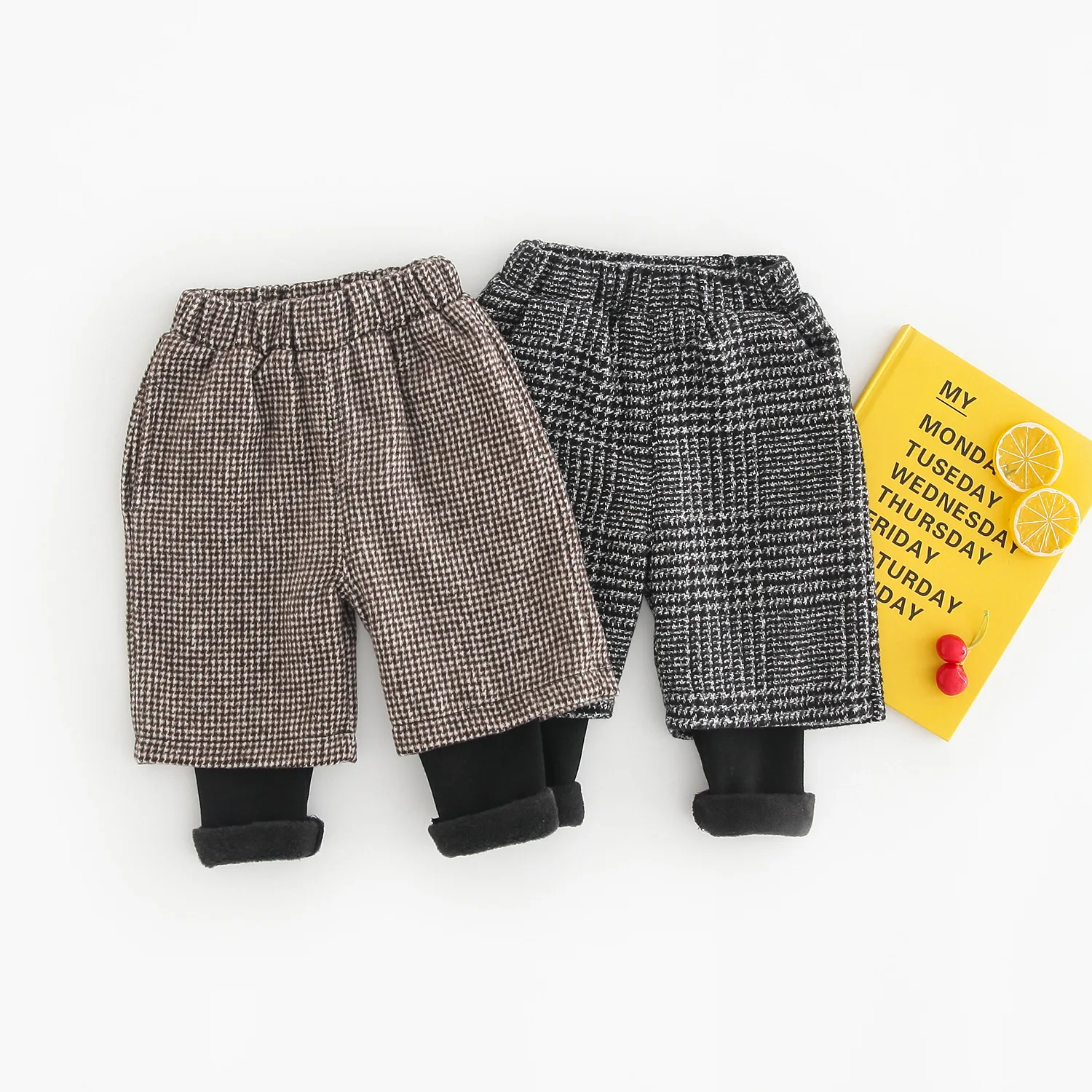 Зимние Модные шерстяные Свободные Штаны для маленьких девочек с плотными