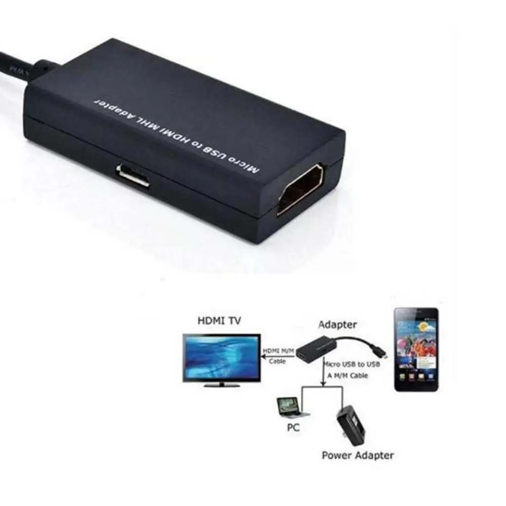 Micro USB To HDMI Adapter Cable Male to Female 1080P HD for MHL Device HDTV Adapters For Samsung Huawei with 3M | Электроника