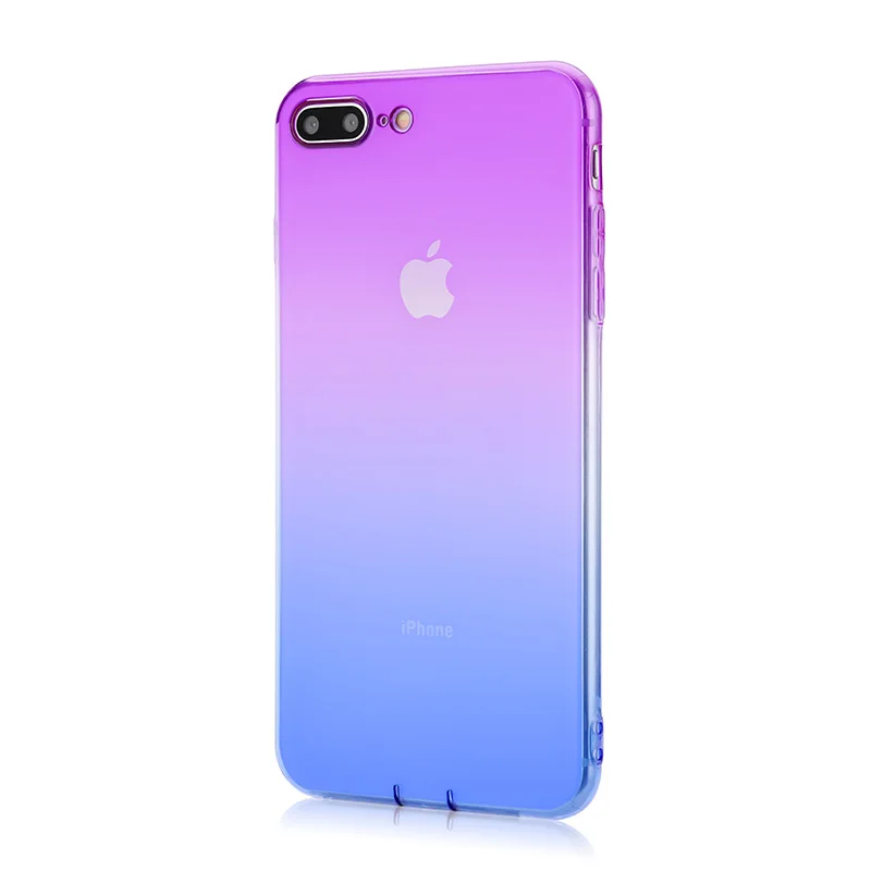 Soft TPU Rubber Dirt Resistant Phone Case For iPhone 8 plus 7plus Anti Skid Dust Plug With Lanyard Hole |