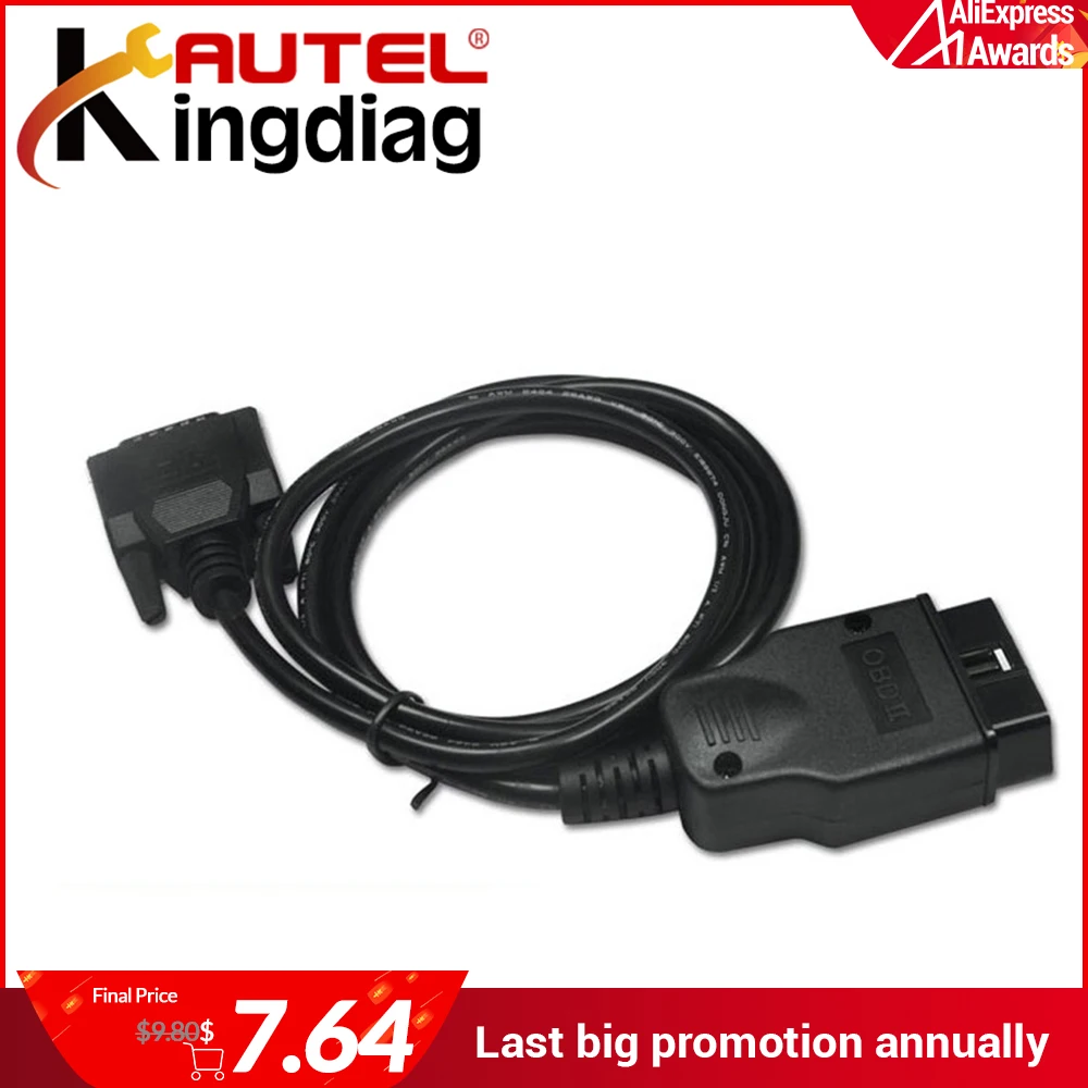 Autel MaxiScan MS509 кабель только obd2 авто код ридер Авто диагностическое сканирование OBD II Основной Тестовый Кабель разъем автомобиля