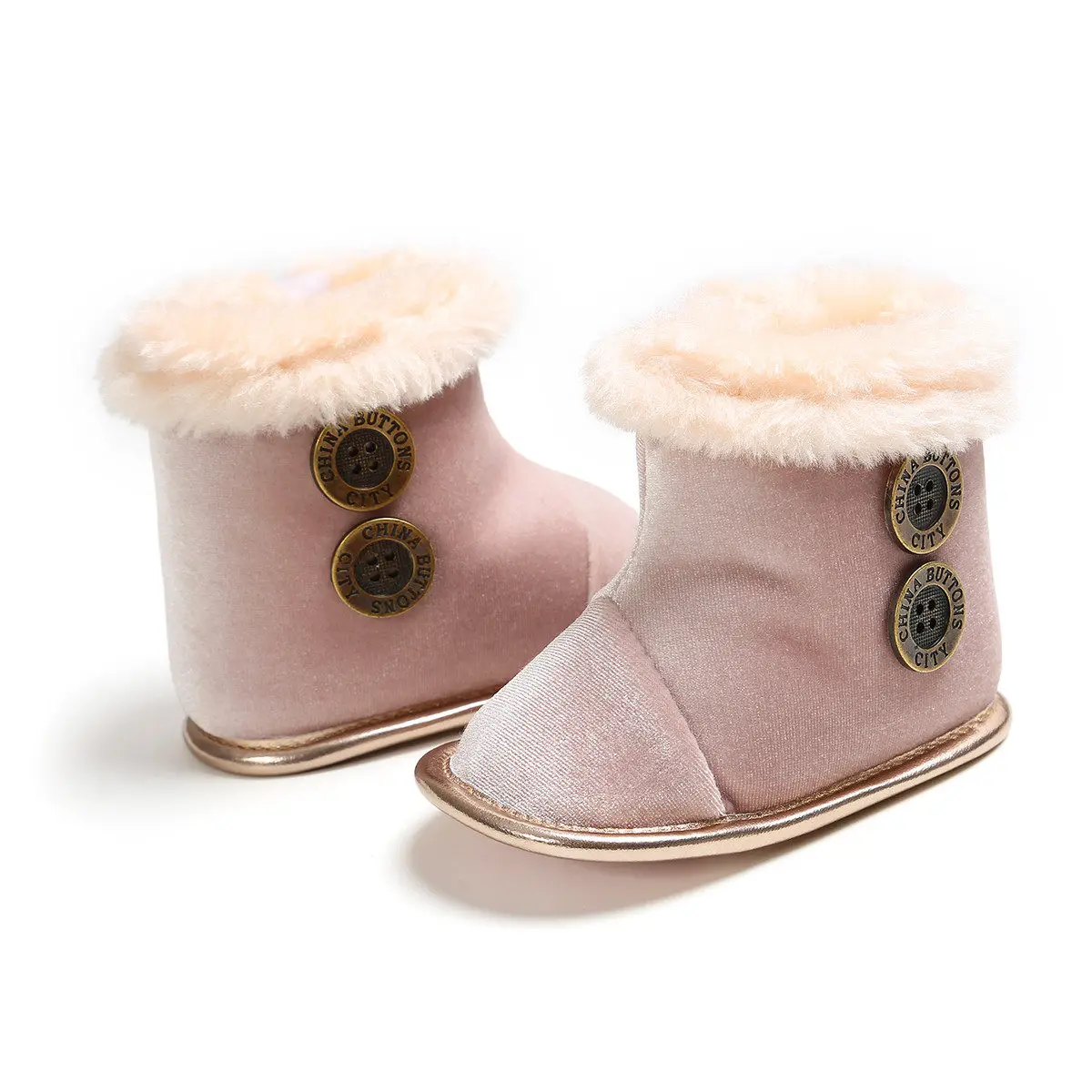 Обувь для маленьких девочек; сезон осень-зима; детская коляска для малышей; обувь для малышей; очень теплые ботинки с цветочным принтом - Цвет: 23