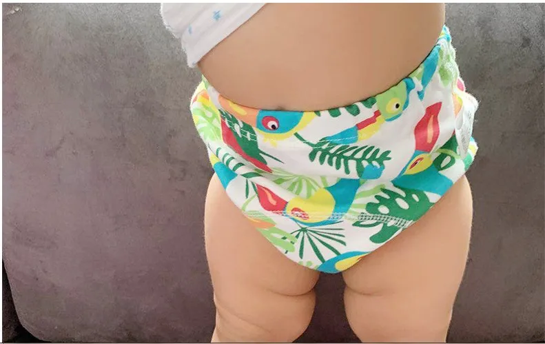 8 шт. моющиеся Мультяшные хлопковые детские тренировочные штаны для горшка