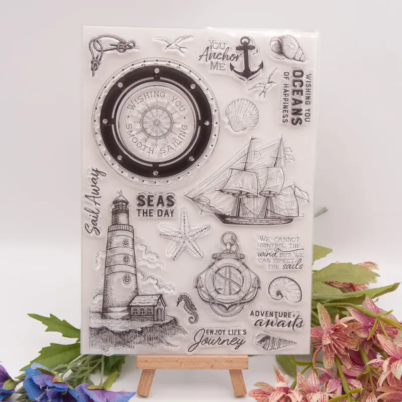 

Words Transparent Clear Stamps for DIY Scrapbooking/Card Making Fun Decoration Supplies Alphabet/Seagull