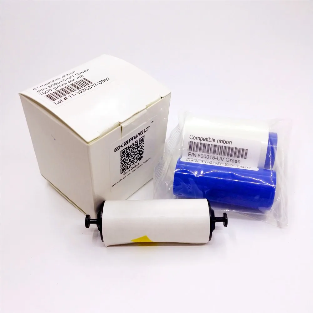 800015-UV зеленая невидимая УФ-лента 1000 принтов для принтера Zebra Javelin P310 P330i P430i J310 J330i
