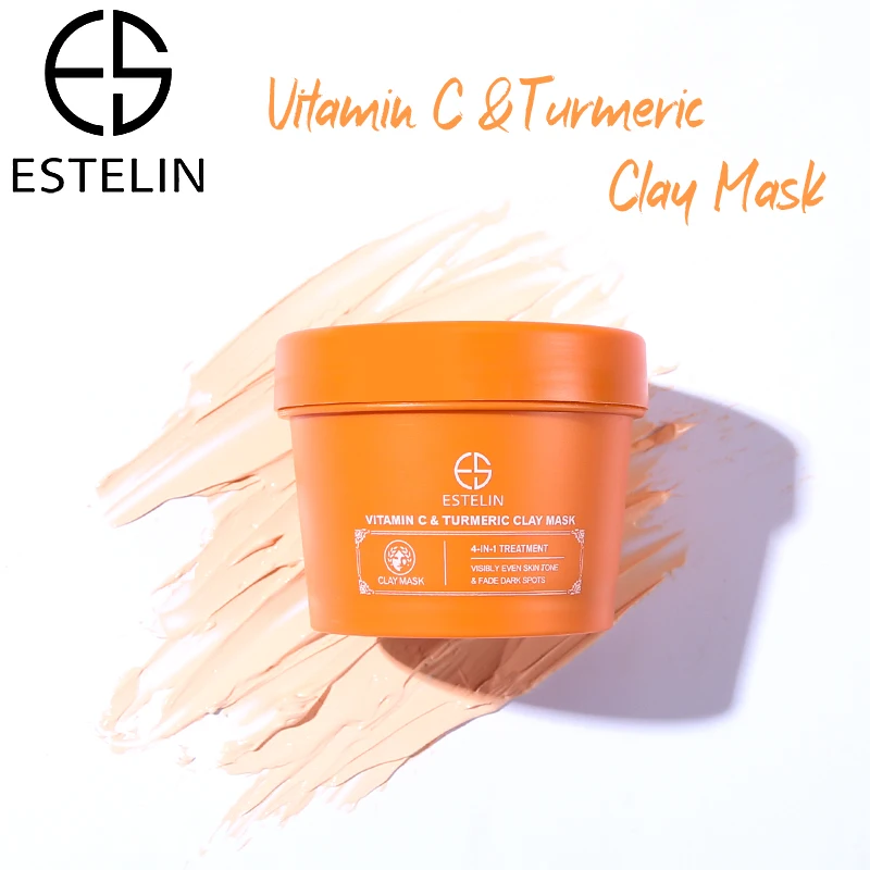 100g Vitamin C Turmeric Mud Mask Moisturizing Exfoliating Clay Deep Cleansing Blackhead Removal |