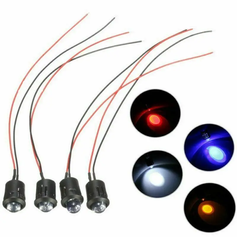 10 100 шт 3 мм/5 мм красный/зеленый/синий/RGB белый УФ DC12V круглый Предварительно