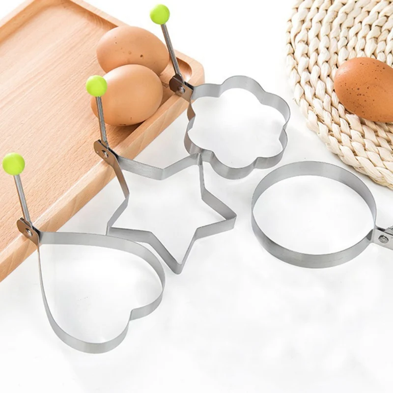 

Lovely Shape Fried Egg Cooker Mold Kitchen Gadgets Stainless Steel Eggs Tools Also For Bake Pancakes Mould