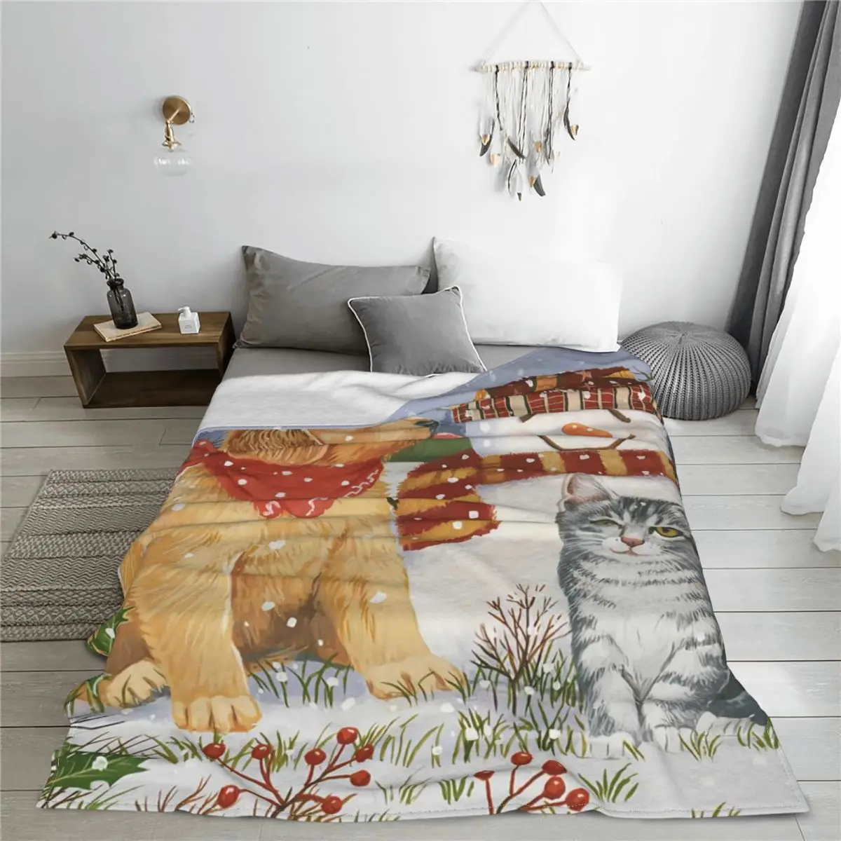 Рождественское одеяло для собак и кошек новинка 2022 года мягкое дышащее Флисовое