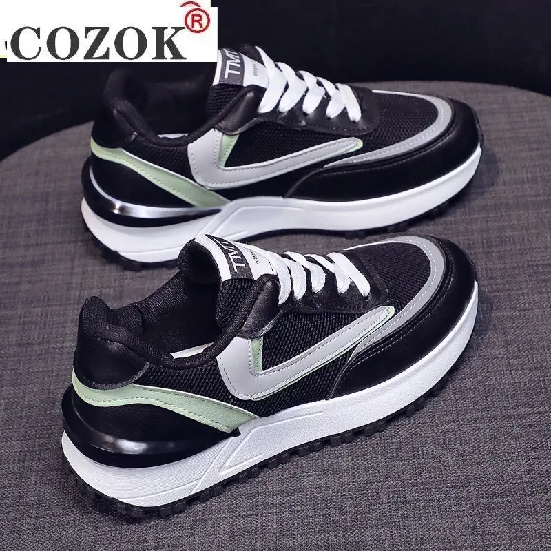 

Fashion New Autumn Women's Vulcanized Shoes Wedge Lace-up Casual Shoes Woman Round-toe Breathable Women Sneakers Zapatos Mujer