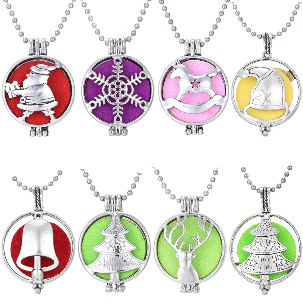 Новое рождественское ожерелье с распылителем для ароматерапии снежинка