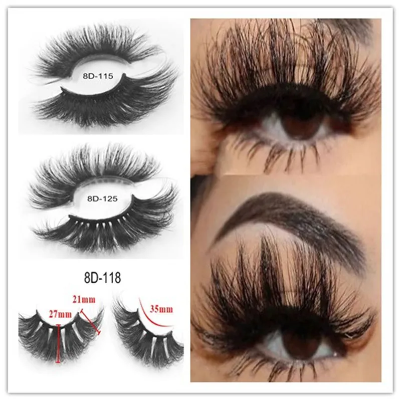 

Мягкие пушистые 3D норковые накладные ресницы, 1 пара, 27 мм, Драматические Длинные ресницы для наращивания, натуральный объем, красота, ручная...