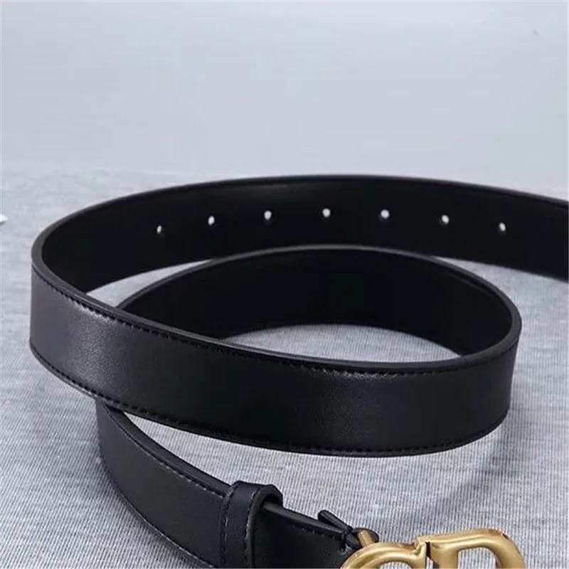 

Hot Selling Designer C And D Men's And Women's Belts Alphabetic Gold Buckle + Black Belt Sizes 3.8-3.4-2.0cm