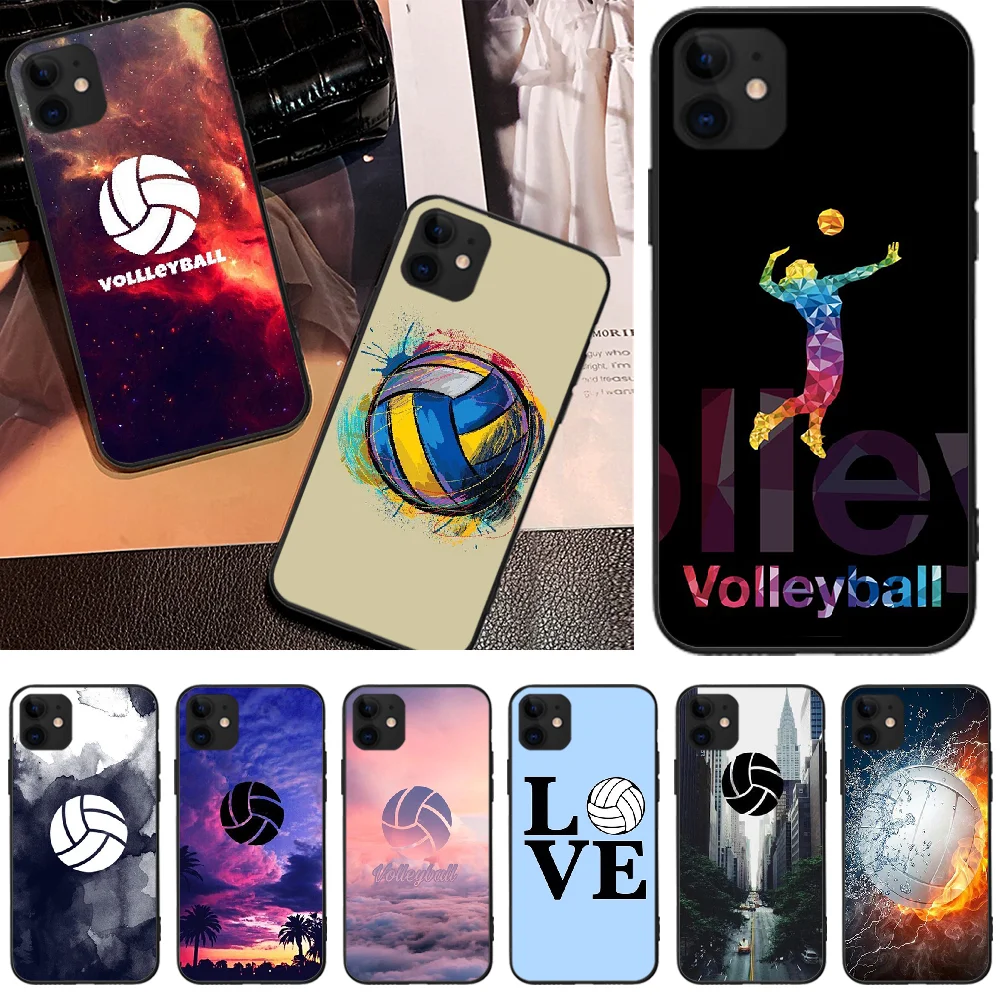 

Reayou I love Volleyball Newly Arrived Black Cell Phone Case For iPhone 5C 6 6S 7 8 plus X XS XR XS MAX 11 11 pro 11 Pro Max