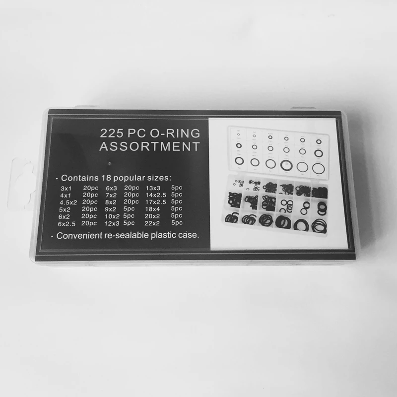 225 шт./кор. резиновое уплотнительное кольцо уплотнения шайба набор прокладок