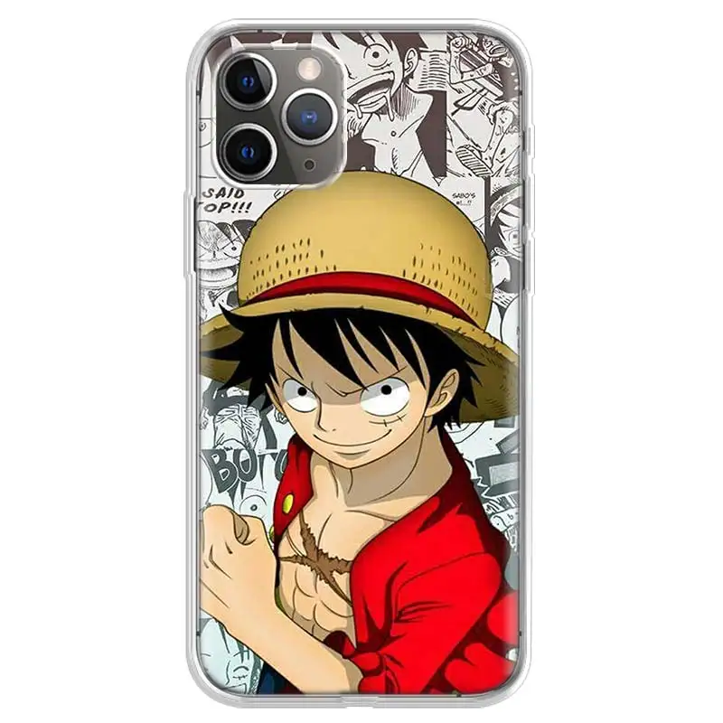 

One Piece Luffy Case for Apple iphone 11 12 Mini Pro XS Max XR X 7 8 6 6S Plus 5 5S SE 10 Ten Gift Silicone Phone Coque Cover