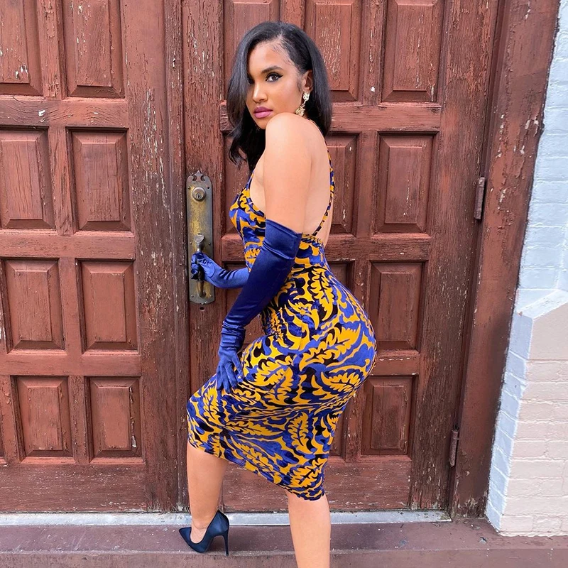 

Rapwriter Y2K Printed Sundress Beach Style Mini Dress Women Harajuku Cami Dress With Cuff Backless Summer Dress 90s Sexy Costume