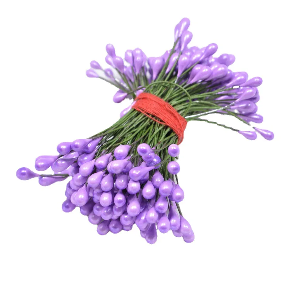 120 шт. 3 мм железная проволока с двойными головками тычинки DIY искусственный мини